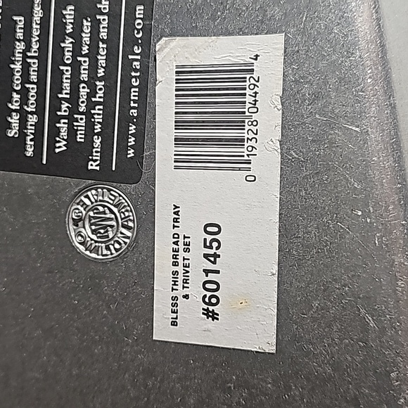 Wilton Armetale Vintage Pewter Bread Tray "Give Us This Day Our Daily Bread” - Picture 9 of 13